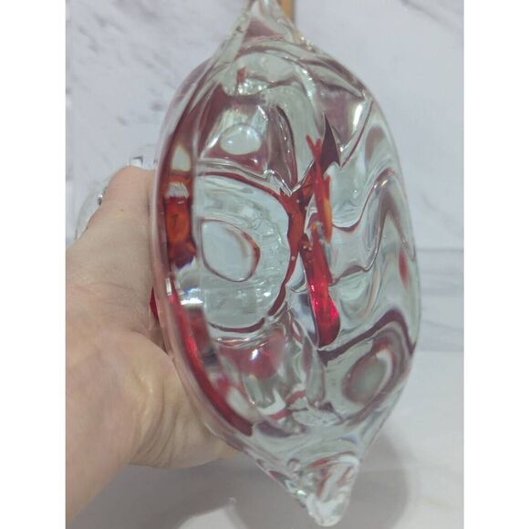 Murano Vintage Bag Tied With Bow Two Gold Fish Blown Glassware - Picture 5 of 6